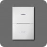 Interruptor doble flat blanca